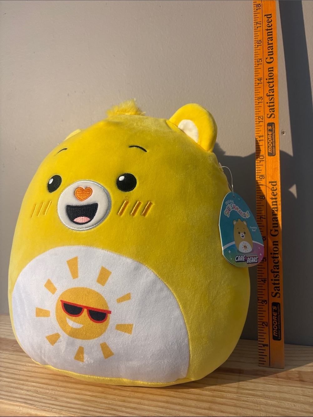 NWT Squishmallow Funshine Care Bear Plush Toy - Yellow Kids Plush 13”
